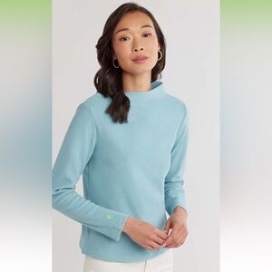 Dudley Stephens XS Brighton Boatneck Top Terry Fleece Color: Nantucket Fog EUC